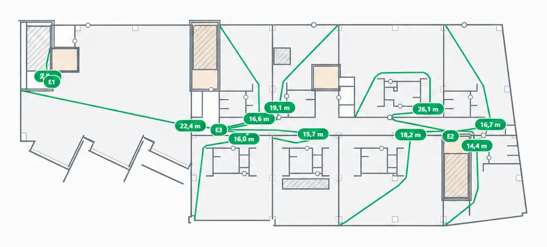 Mesures de distance de parcours